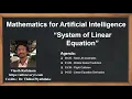 Machine Learning Tutorial Python Mathematics 16 System of Linear Equations Real Life Examples