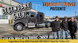 Legendary Gray 2026 Peterbilt 589 HEAVY Haul for Tutka LLC