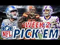 NFL Week 2 Predictions and Pick Em l Picks for every game in the NFL of Week 2