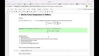 Monte Carlo Integration in Python - part 1 one dimension
