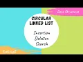 Circular Linked list Insertion Deletion Search Data Structures FathimaG