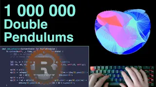 ASMR Programming 2 Chaotic motion of 1 000 000 Double Pendulums