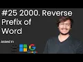 2000 Reverse Prefix of Word LeetCode
