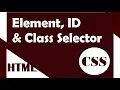 Selector in css html Element selector ID selector Class selector css tutorial Swift Learn