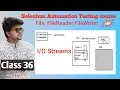Selenium automation testing course with Java - File FileReader and FileWriter in detail