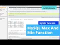 MySQL Min and Max Function - MySQL Tutorials Letsfindcourse