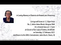 In Loving Memory of Beatrice de Rozario nee Armstrong 22 Feb 2025