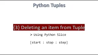 3 Deleting an item from Tuple Python Hindi
