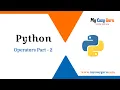 Python Hindi Python Operators part 2 Python for Beginners Hindi Python Tutorial Hindi 2021