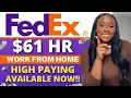FEDEX WORK FROM HOME REMOTE WORK FROM HOME JOBS ONLINE JOBS