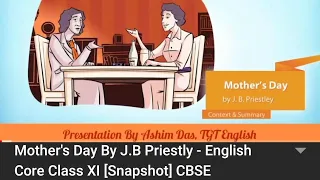 Download Mother's Day By J.B Priestly - English Core Class XI [Snapshot] CBSE MP3