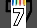 Let s Color the Number 7 With Red Glitter