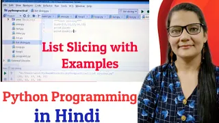 List Slicing in Python in Hindi lec - 12 Python in Hindi