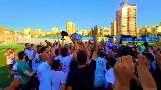  جويا وفرحة التتويج بلقب الدوري اللبناني لكرة القدم دندنها