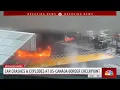 Car crashes and explodes at the U S -Canada border in Niagara Falls NBC New York