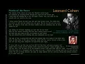 Stories Of The Street - Leonard Cohen