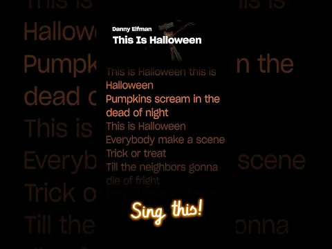 Danny Elfman - This Is Halloween (Mini Karaoke) Challenge 🎤