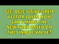 GIS QGIS Using Split Vector Layer how can I name the new files based on the unique value