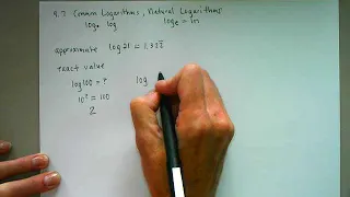 9 7 Common Logarithms and Natural Logarithms
