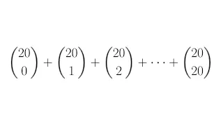 Sum of Binomial Coefficients