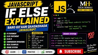 JavaScript If Statements Somali Comparison Operators Else If Explained
