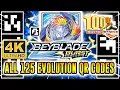 ALL 125 QR CODES BEYBLADE BURST EVOLUTION APP 100 COLLECTION