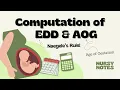 Calculate Expected Date of Delivery Age of Gestation Naegele s Rule Nursy Notes