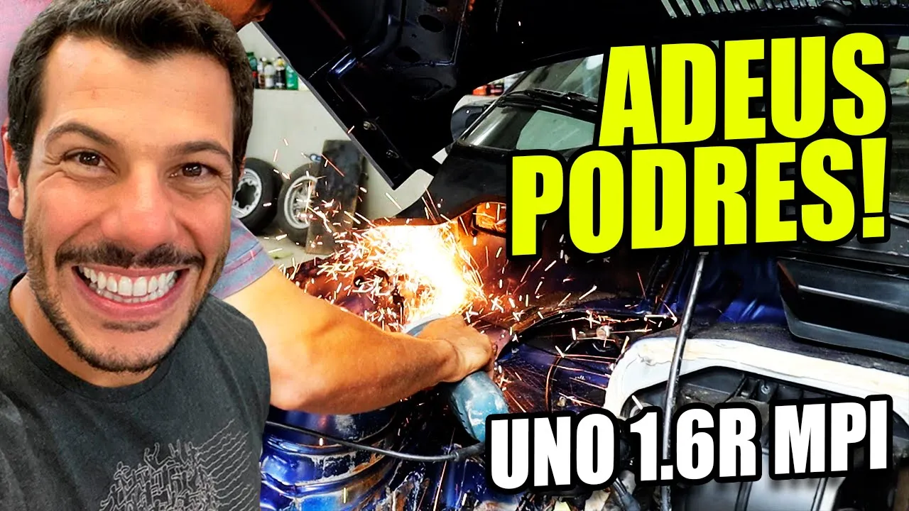 ???? QUE COMECE A RESTAURAÇÃO! SIM! UM FUNILEIRO VEIO À GARAGEM! Restauração profissional no Uno 1.6R