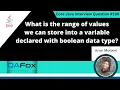 Range of values you can store into boolean date type variable Core Java Interview Question