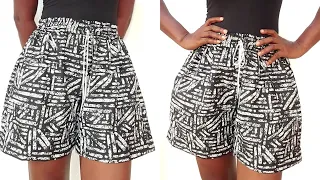 diy how to make a free short with dawstring diy sewingtutorial