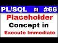Tutorial Concept of Placeholder in Execute Immediate TechShooterIN