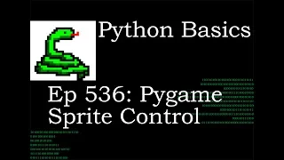 Python Basics Tutorial Pygame Sprite Object Control