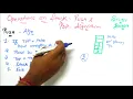 Operation on Stack - Push and Pop Algorithm Easiest Explain