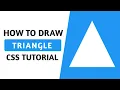 How to draw Triangle Shape CSS tutorial HTML CSS Coding Window