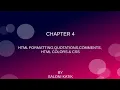 HTML Tutorial HTML Formatting Quotations Comments Colors css 4