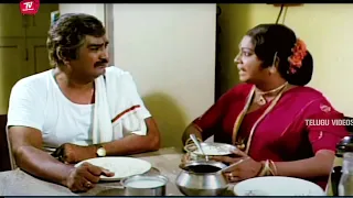 kaikala satyanarayana funny food eating fight scene telugu videos