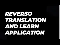 Reverso translate and learn application