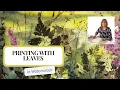 Printing with leaves in watercolour