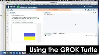 Using the GROK Turtle to draw the Ukrainian flag
