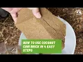 How to use coconut coir brick in 4 easy steps