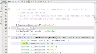 JAVA SH6 how to Customize JTable by add Components and Resize Column