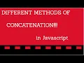 Concatenation Techniques in Javascript and backtick