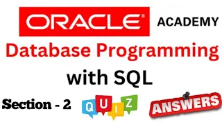 DP Database Programming with SQL Learner Quiz Answer of Section-2 of Oracle Academy