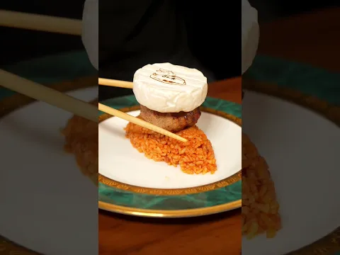 Double Pakkān Omurice with Camembert Cheese & Hamburg Steak 🥚 #food #omblette #cooking