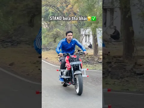 STAND bola tha bhaiya😂✅ #farazstuntrider #biker #hayabusa #superbikes #bike