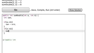 Java CodingBat Warmup-1 sumDouble