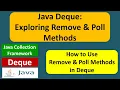 Java Deque Exploring Remove Poll Methods Java Collection Framework