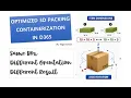 Optimized 3D packing containerization things to be careful about in D365
