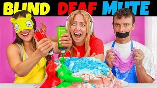 BLIND DEAF MUTE Slime Making Challenge