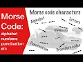 Morse Code Characters Alphabet Letters Numbers Punctuation etc